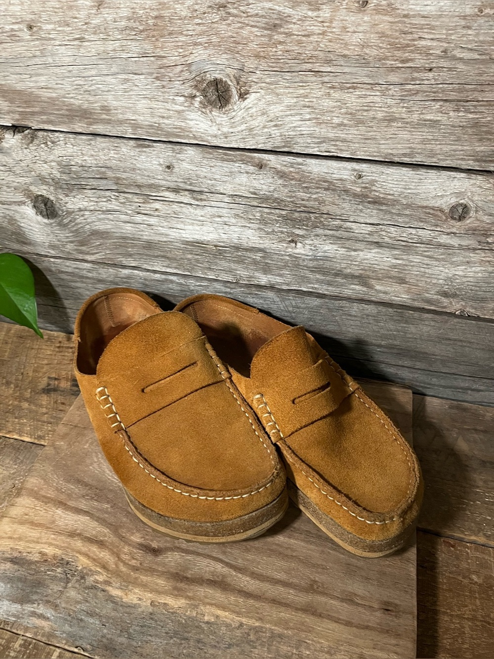 BIRKENSTOCK Naples Suede Leather Clogs - Mink 43